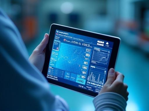 タブレットでの温度管理モニタリング画面